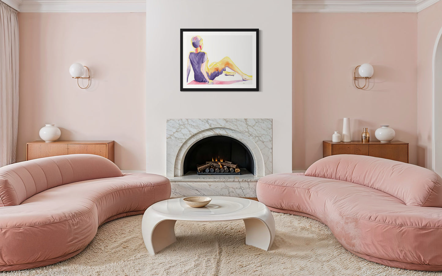 Seated Watercolour - Giclée print
